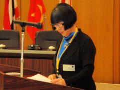 上智大学名誉教授・国連婦人の地位委員会日本代表　目黒依子氏による基調講演